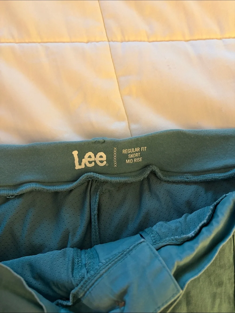Lee Regular Fit Skort Mid Rise With Pockets Light Green Size 18 Medium